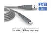 Force Power Cable Ultra Renforce USB-A/Lightning 3m Recycle Gris photo 1