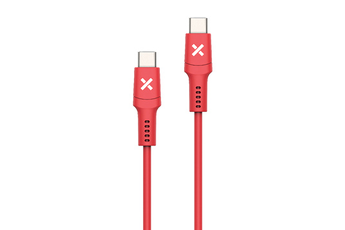 Câble téléphone portable Wefix Cable USB-C vers USB-C 60W 1m Rouge