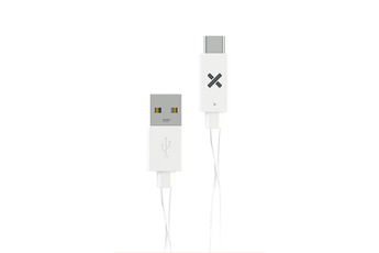 Câble téléphone portable Wefix Câble plat USB-C 1M Blanc