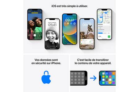 APPLE IPHONE 13 128GB NOIR Grade C : bon état Couleur Noir Capacité 128 Go