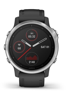 Montre connect e Garmin FENIX 6S Silver noire bracelet noir 010