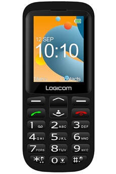 Téléphone fixe sans fil Logicom Dect Duo Iloa 255T avec répondeur Noir -  Téléphone sans fil
