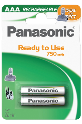 4 Piles Rechargeables AAA / HR03 750mAh Panasonic - Bestpiles